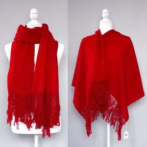 NWT Vintage Boutique Red Scarf Wrap